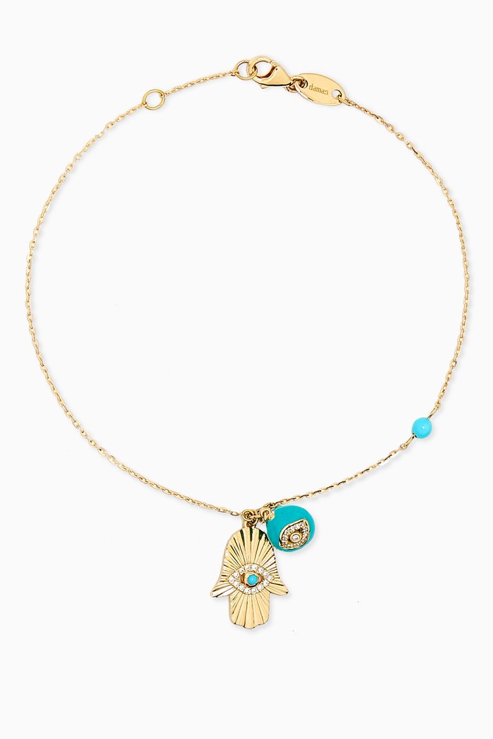 

Talisman Hand of Fatima Bracelet in 18kt Yellow Gold