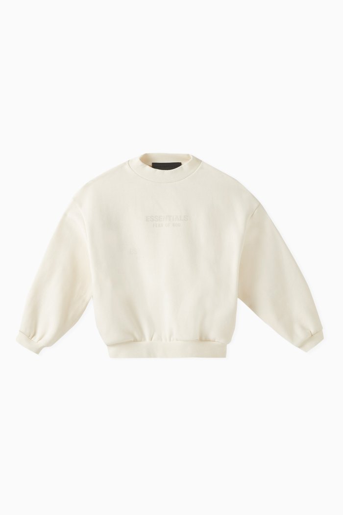 

Logo Crewneck Sweatshirt in Cotton-fleece, White