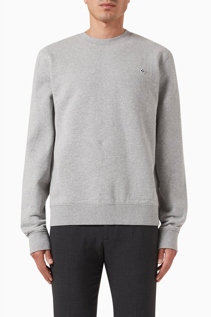 

Cross Crewneck Sweatshirt in Organic Cotton, Grey