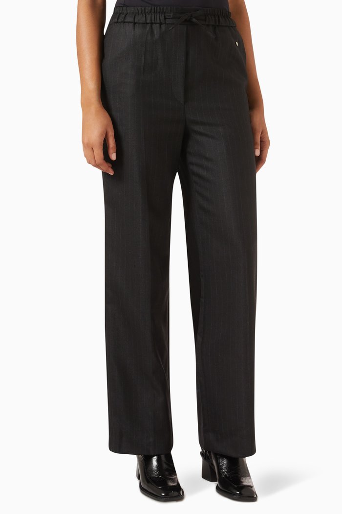 

Zann Striped Pants, Black
