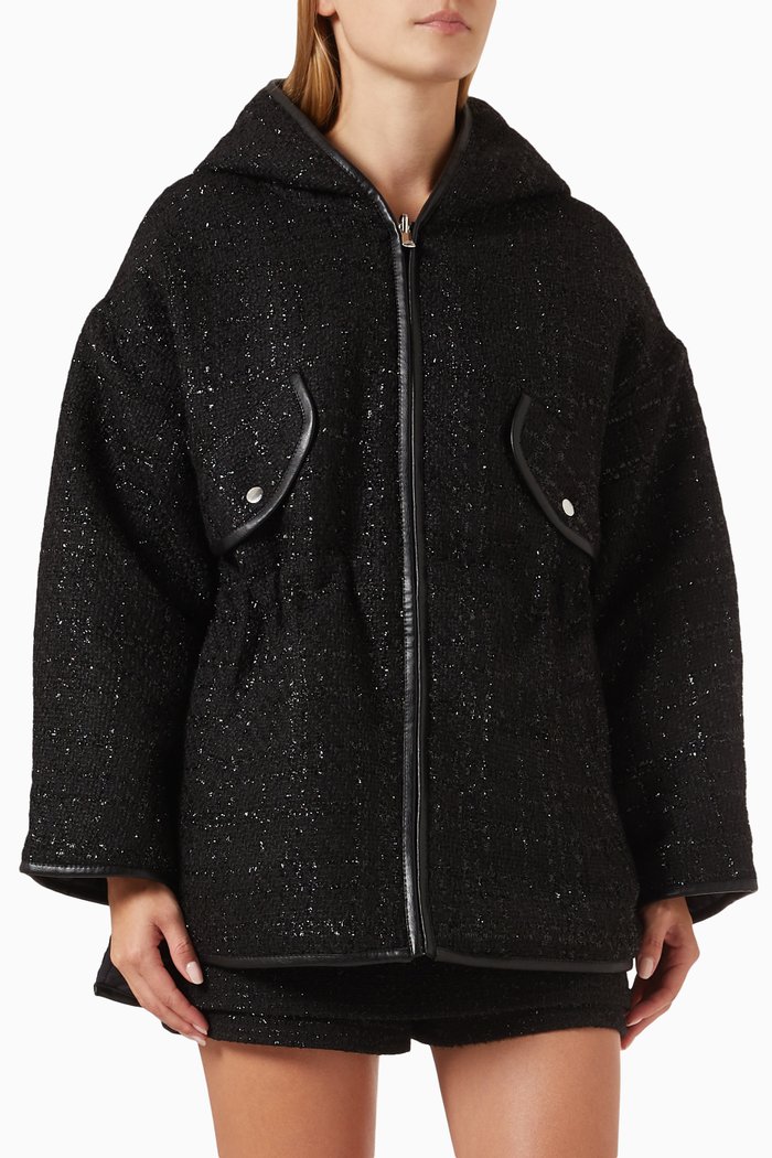 

Gangzidamy Hooded Reversible Jacket, Black