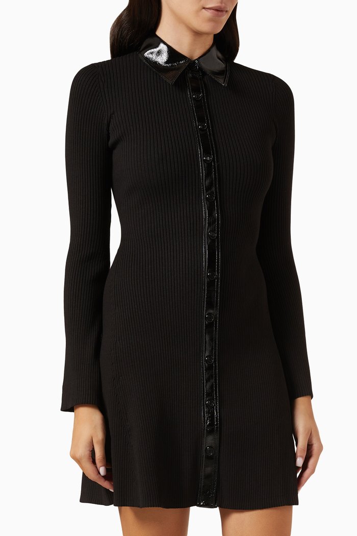 

Rosania Mini Dress in Viscose-knit, Black