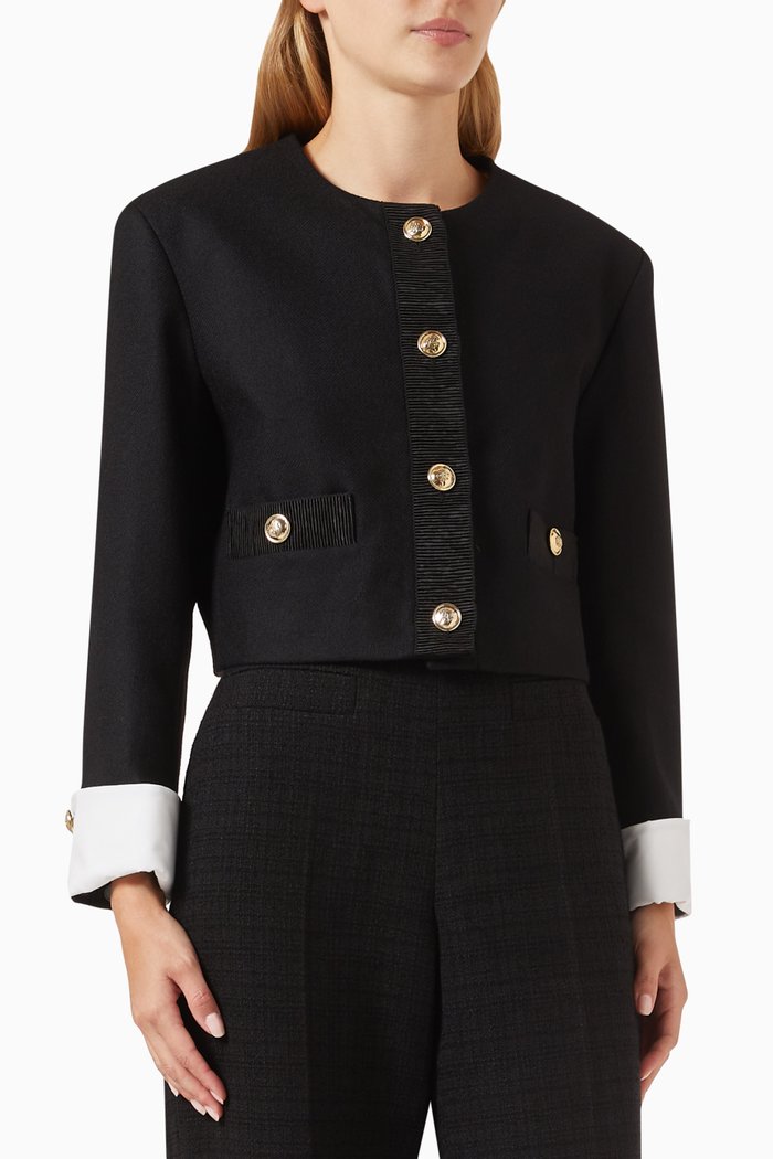 Chama Jacket in Wool, Black