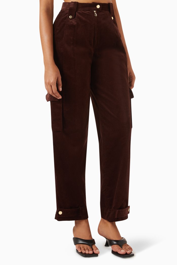 Evan Cargo Pants in Velvet, Brown