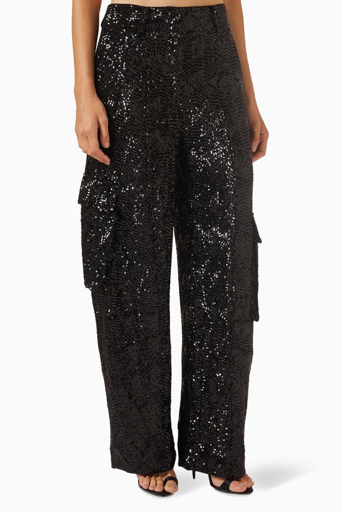 

Cargo Pants in Sequins, Black