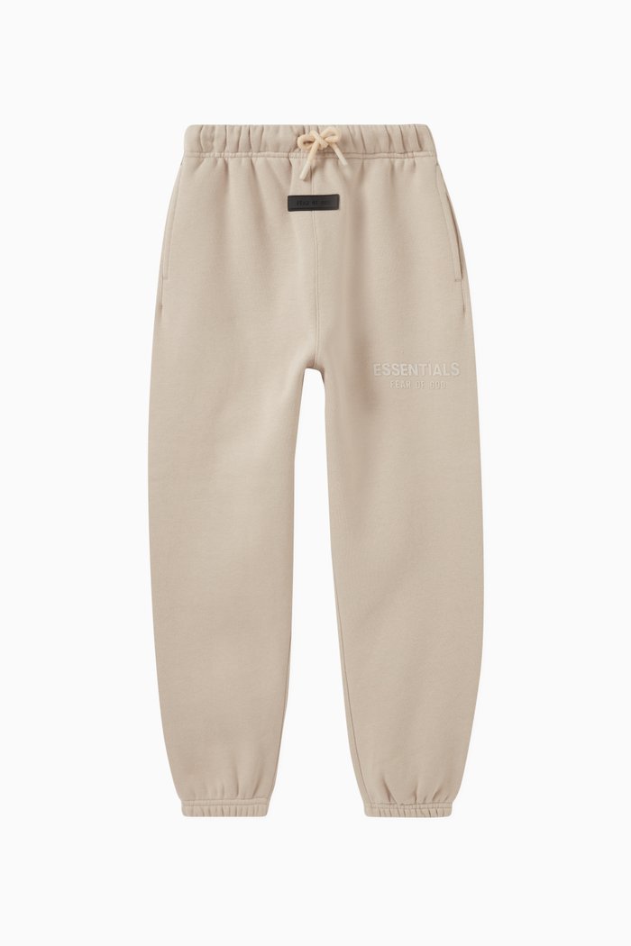 

Essentials Logo Sweatpants in Cotton-fleece, White