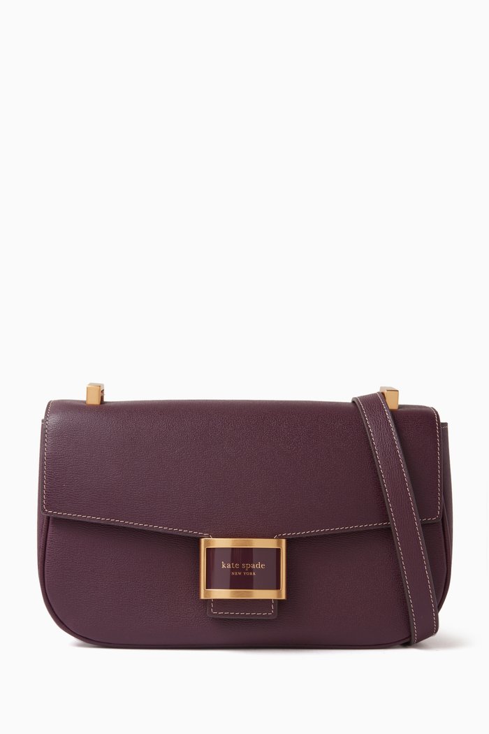 

Medium Katy Shoulder Bag in Leather, Red