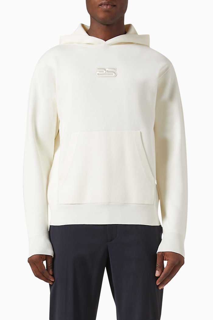 

Logo Hoodie in Milano Knit, Neutral