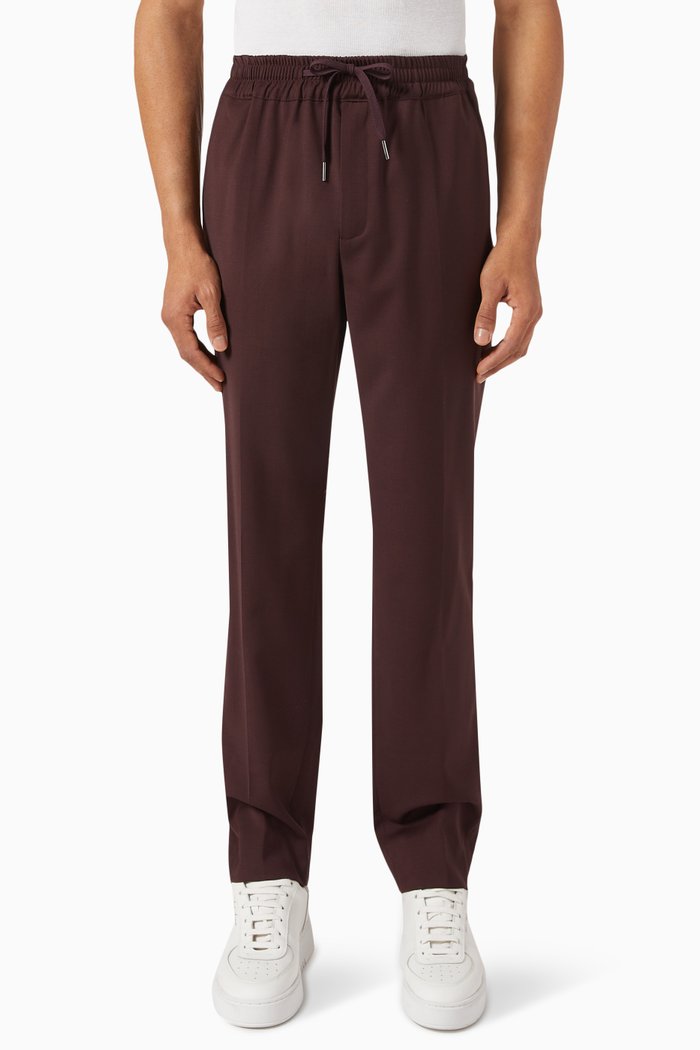 

Alpha Drawstring Pants in Wool-blend, Multicolour