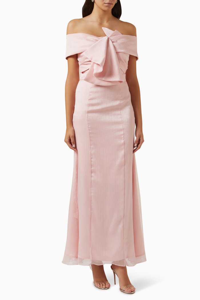 

Off-the-shoulders Maxi Dress, Pink
