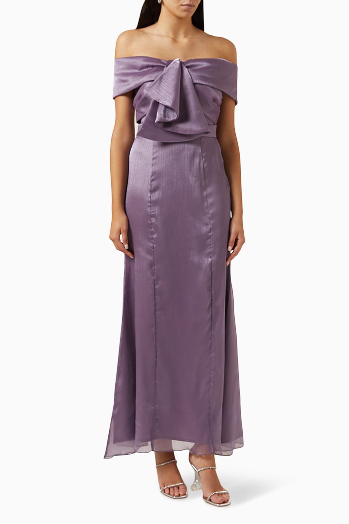 

Off-the-shoulders Maxi Dress, Purple