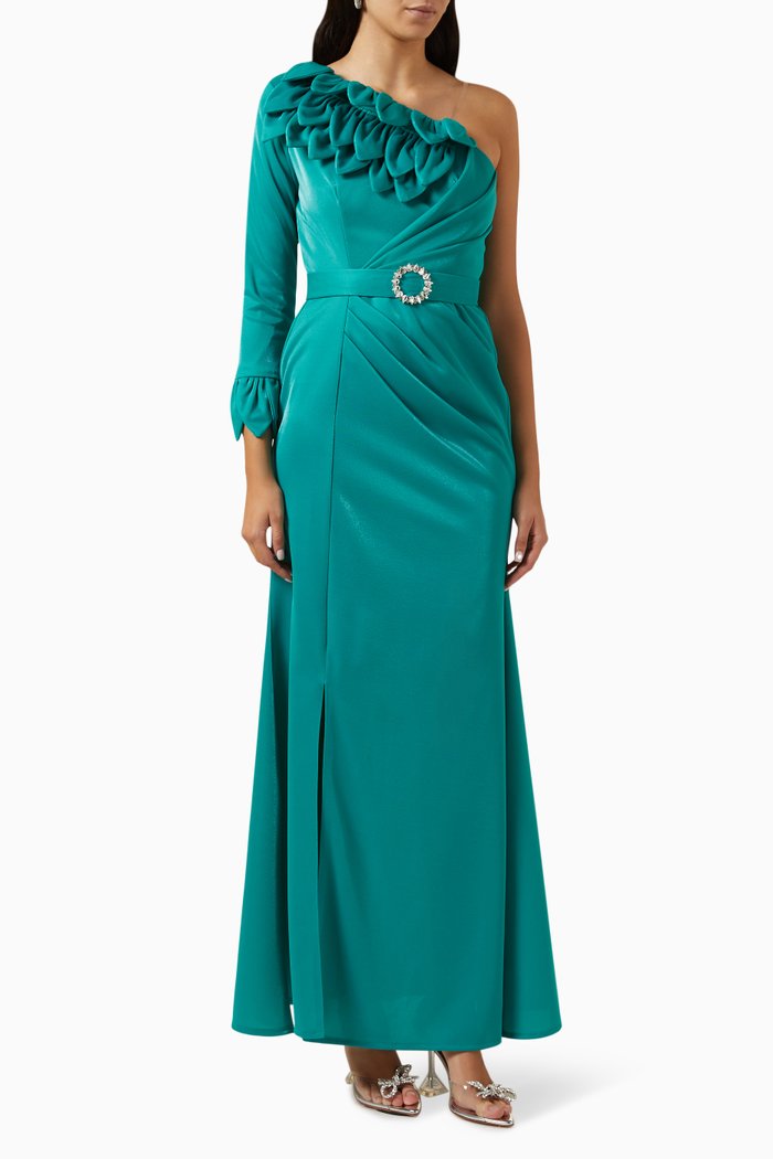 

Belted Maxi Dress, Green