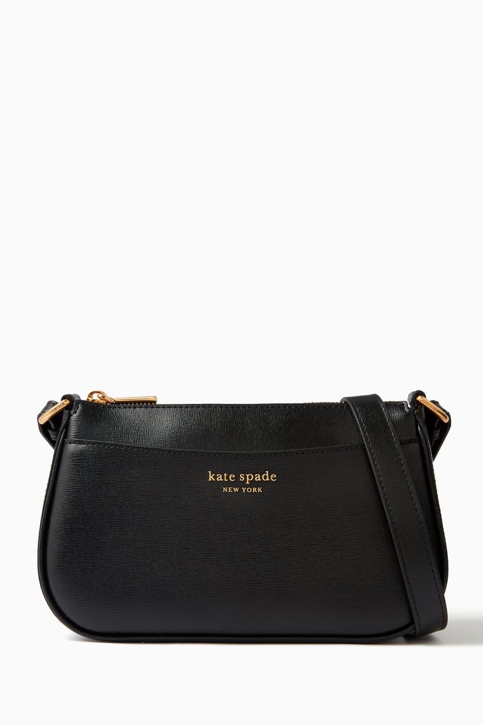 Small Bleecker Crossbody Bag in Leather, Black