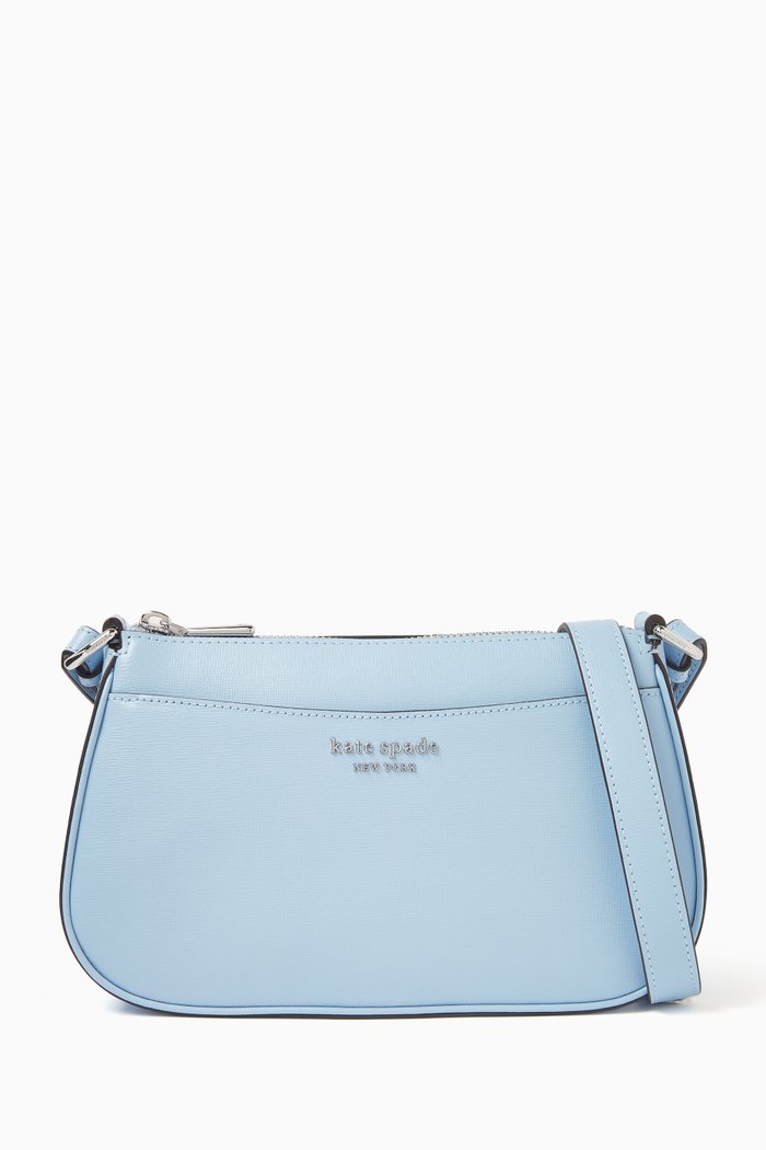 

Small Bleecker Crossbody Bag in Leather, Blue
