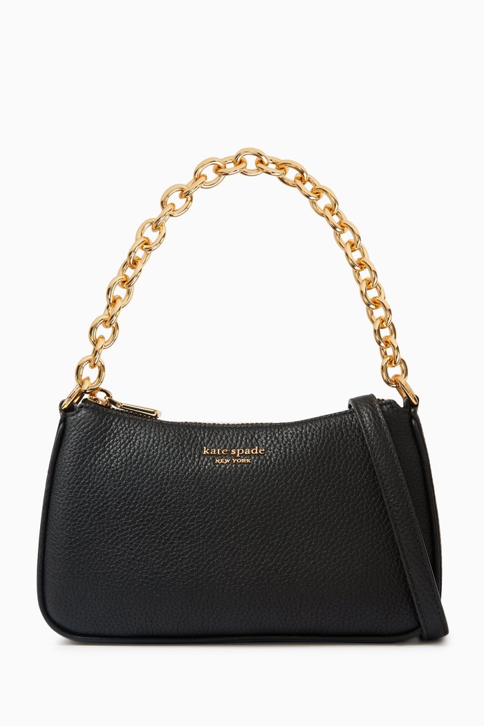 

Small Jolie Convertible Bag in Leather, Black