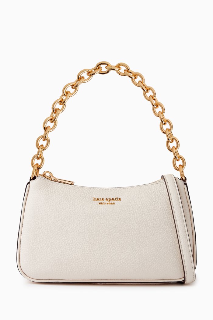 

Small Jolie Convertible Bag in Leather, White