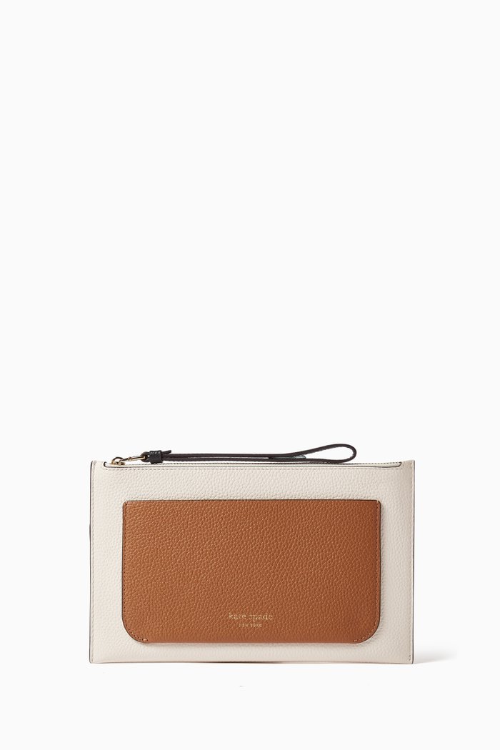 

Ava Wristlet Wallet in Leather, Multicolour