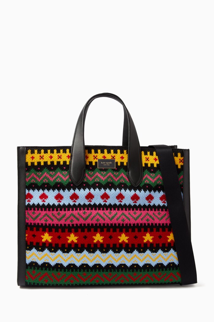 

Large Manhattan Carnival Fair Isle Tote Bag, Blue