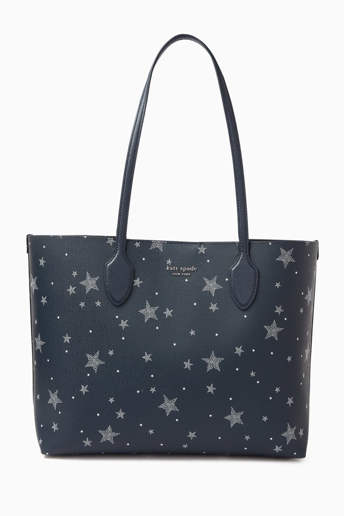 

Large Bleecker Starlight Tote Bag in PVC & Leather, Blue