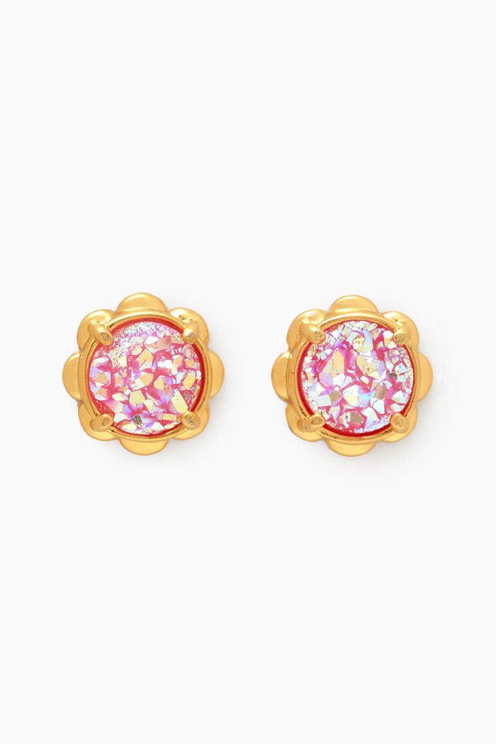 

Glam Gems Stud Earrings, Pink