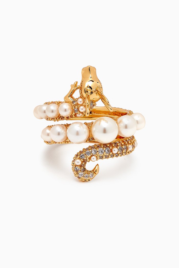 

Dazzling Dragon Wrap Ring in Metal, Gold