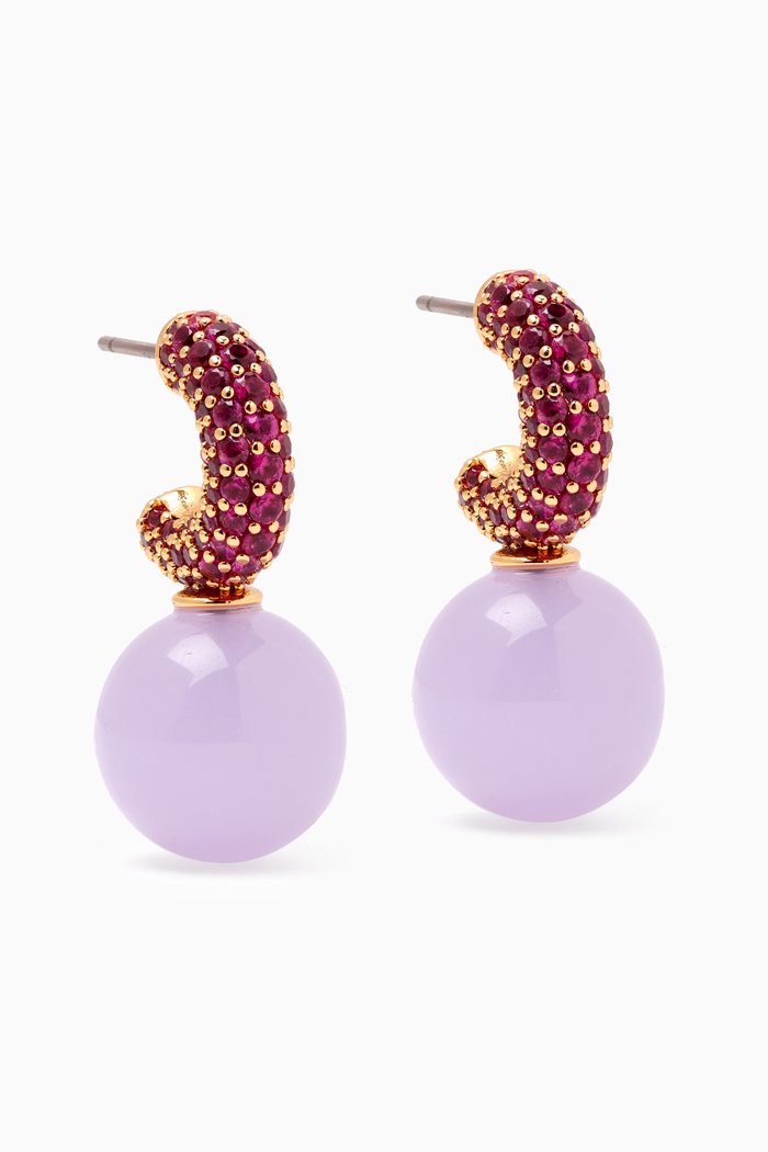 

Show Time Pave Drop Earrings, Red