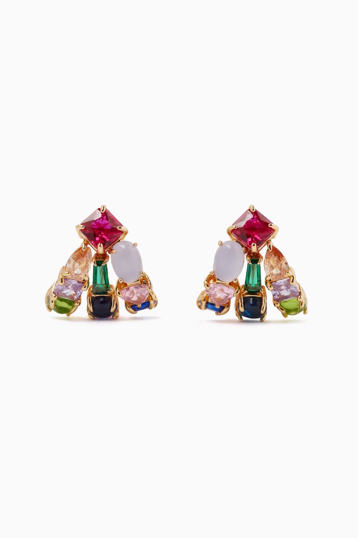 

Showtime Stud Huggie Earrings, Multicolour