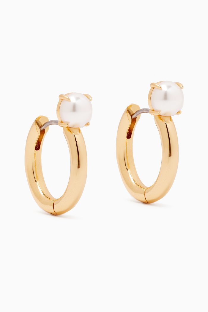 

Precious Delights Chunky Huggie Earrings, White