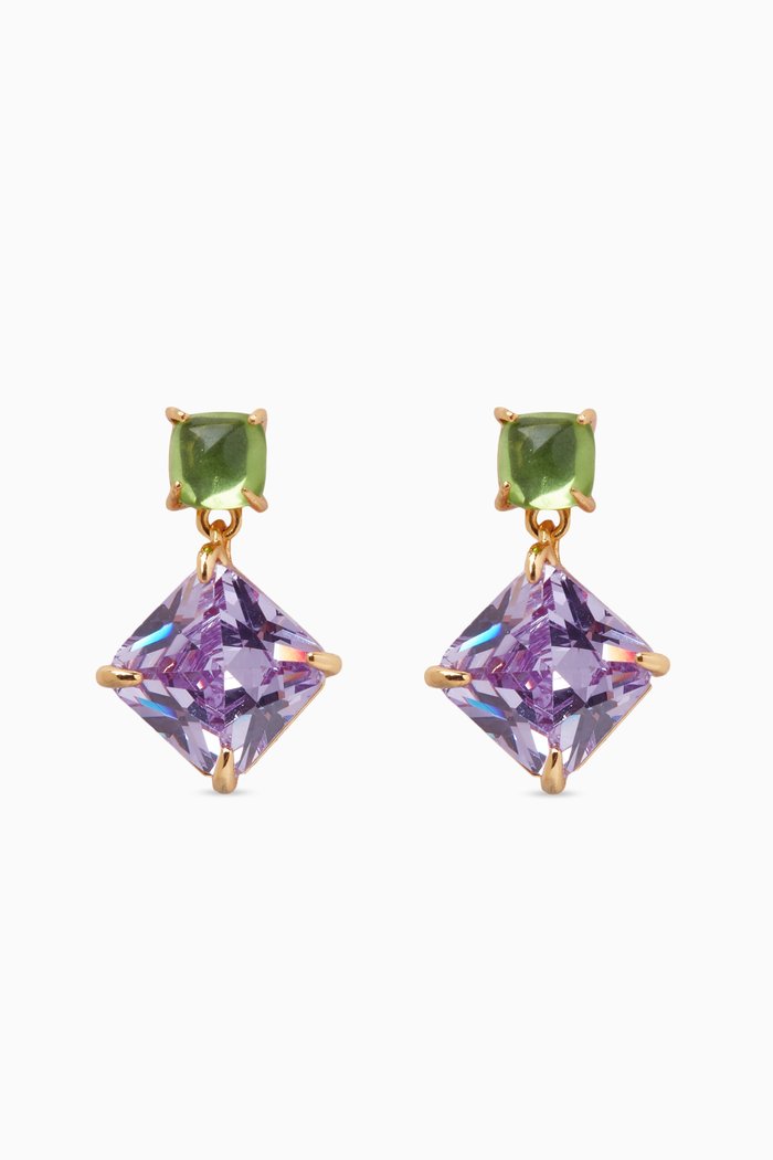 

Showtime Drop Earrings, Purple