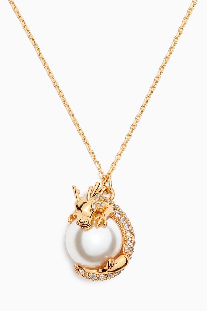 

Dazzling Dragon Pendant in Metal, Gold
