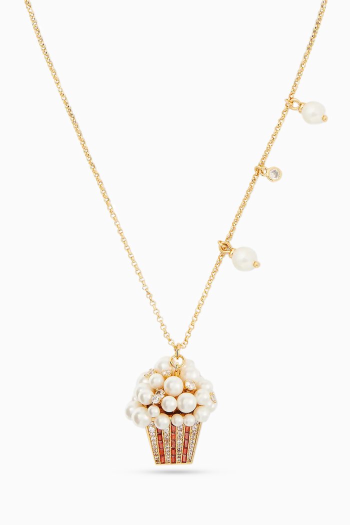 

Winter Carnival Popcorn Pendant Necklace, Red