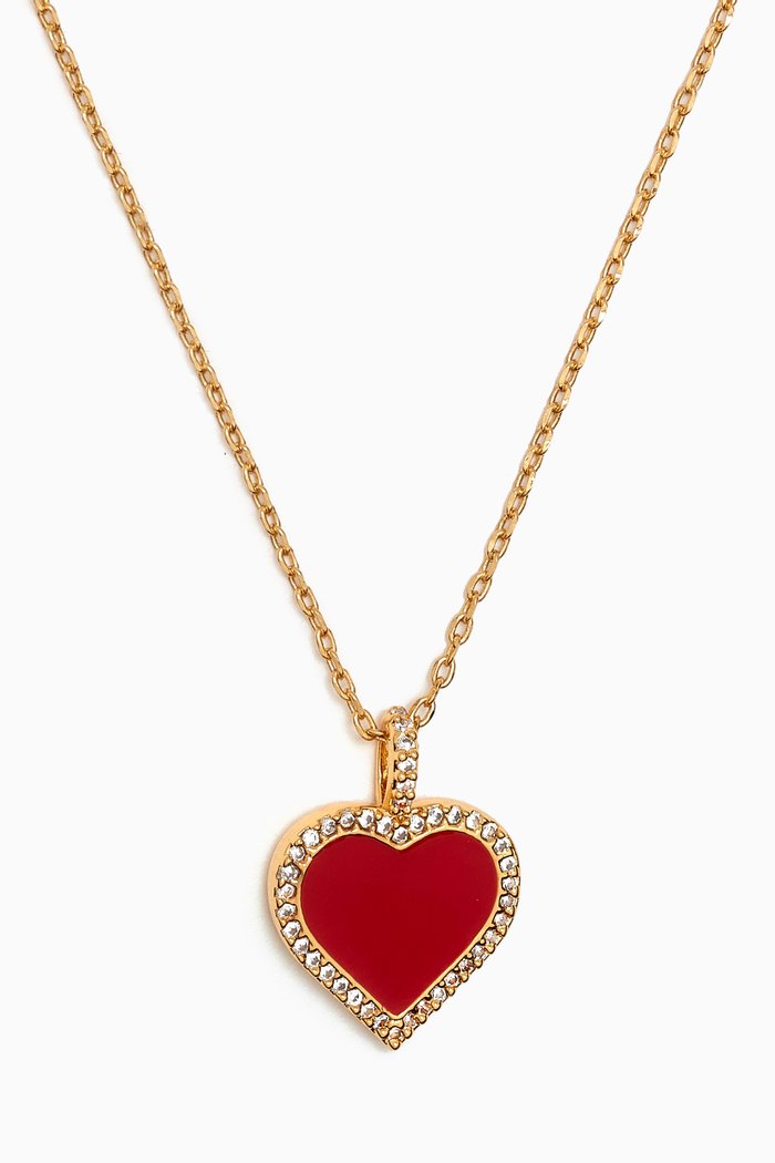 

Take Heart Pendant Necklace, Red
