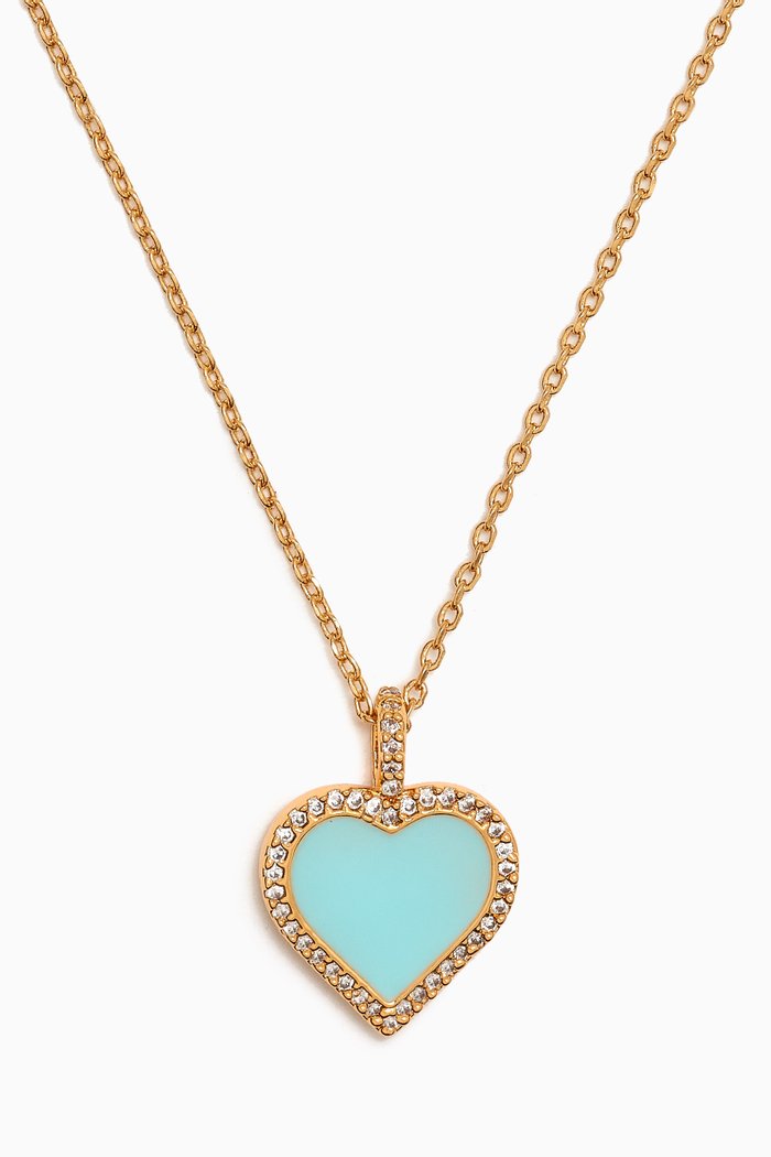 

Take Heart Pendant Necklace, Blue