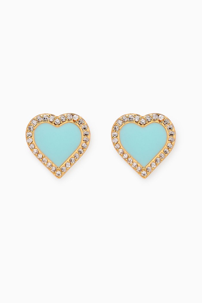 

Take Heart Stud Earrings, Blue