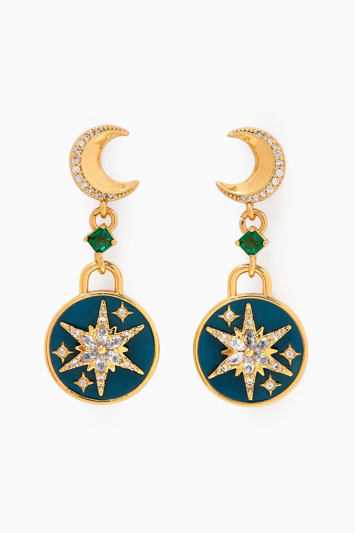 

Like Magic Enamel Drop Earrings, Blue