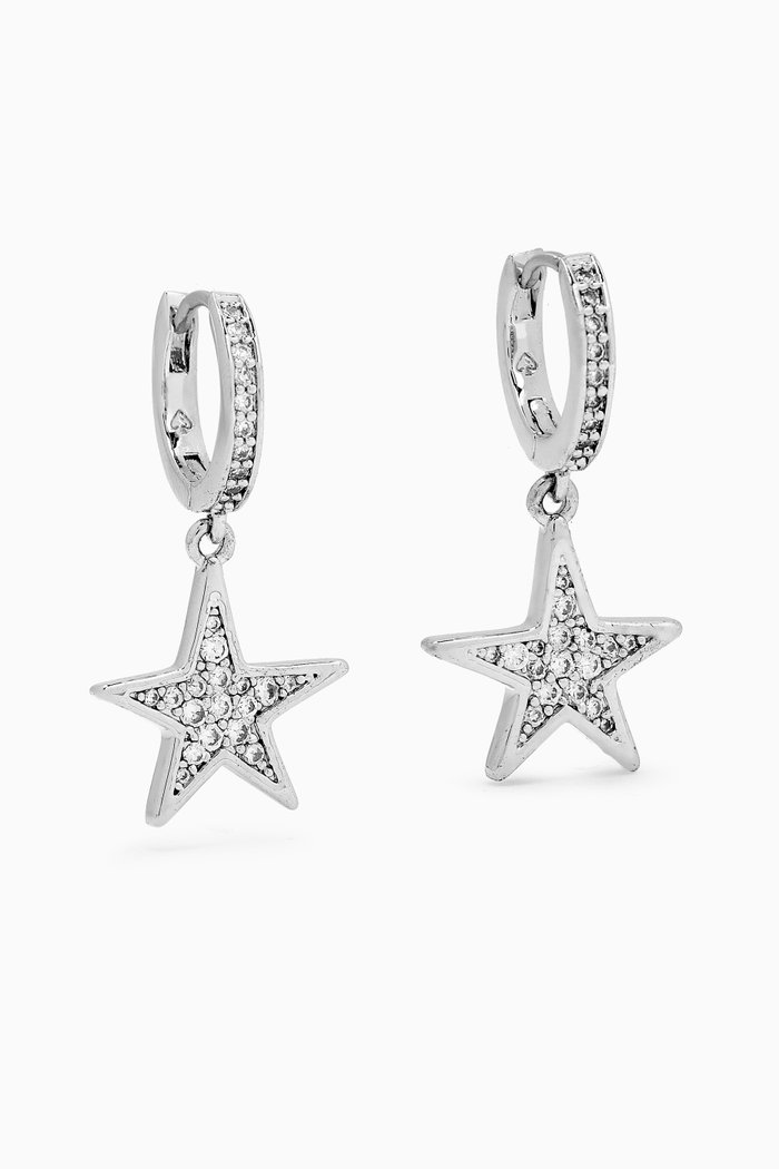 

You're A Star Huggie Earrings, Silver