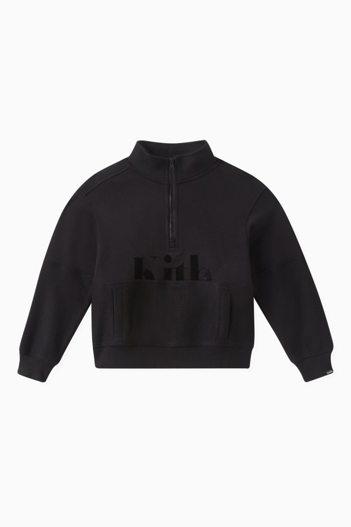 

Kids Hunter II Combo Quarter Zip Sweatshirt in Cotton, Black