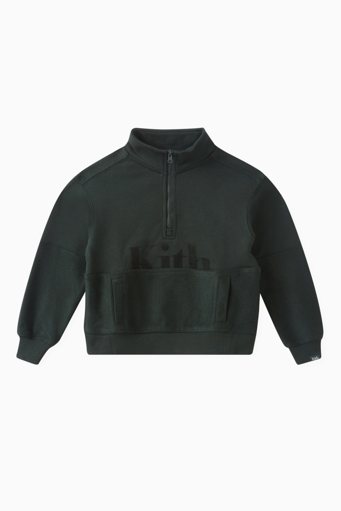 

Kids Hunter II Combo Quarter Zip Sweatshirt in Cotton, Green