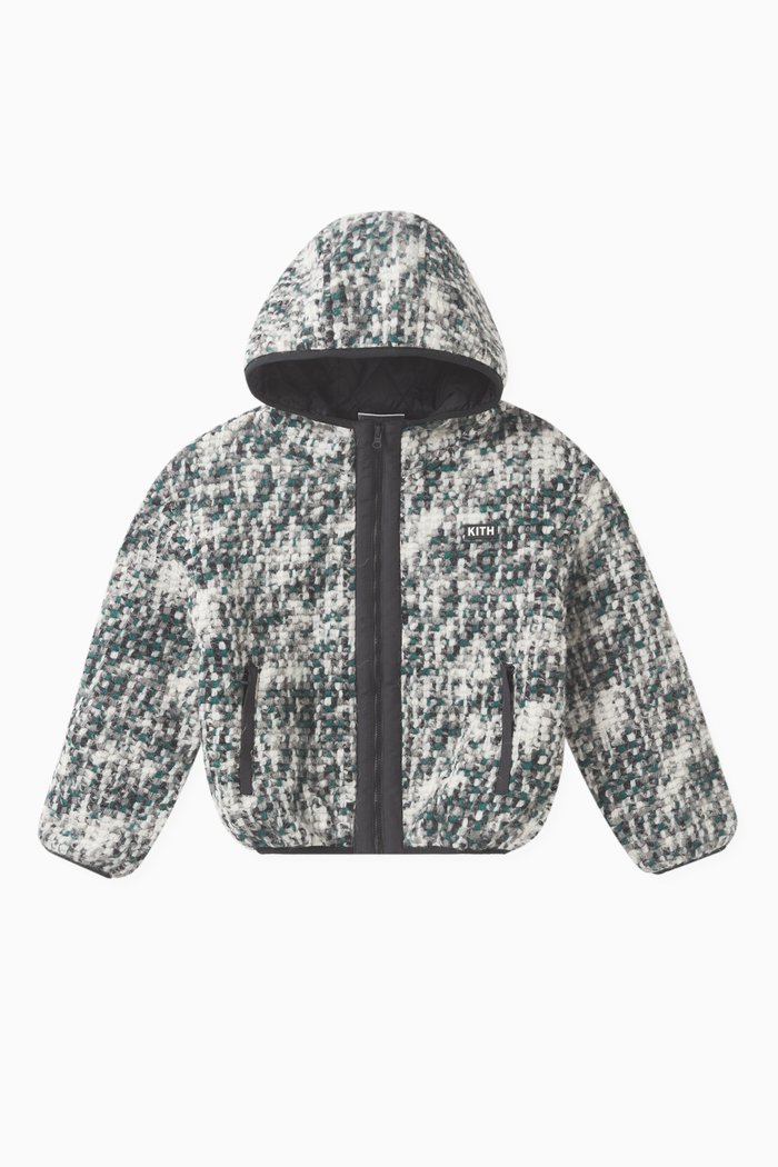 

Textured Claremont Hoodie in Wool-blend, Green