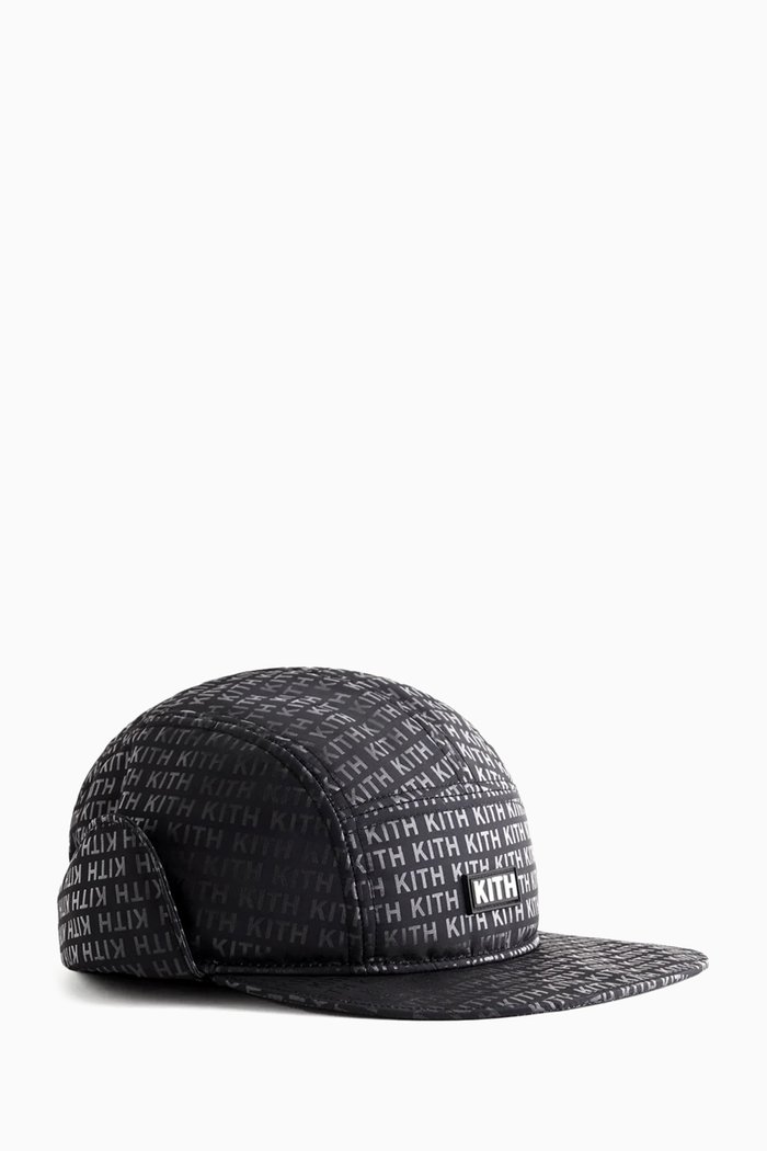 Logo-print Puffer Cap in Nylon, Black