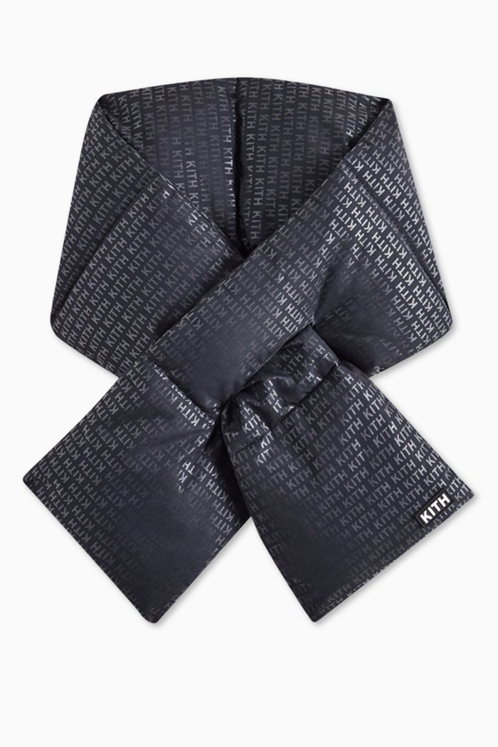 

All-over Monogram Puffer Scarf, Black