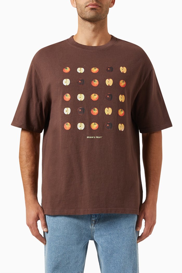 Apple T-shirt in Cotton Jersey, Brown
