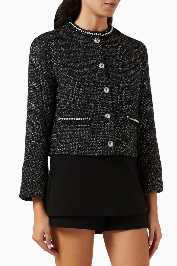 

Vagos Jacket in Cotton-blend, Black