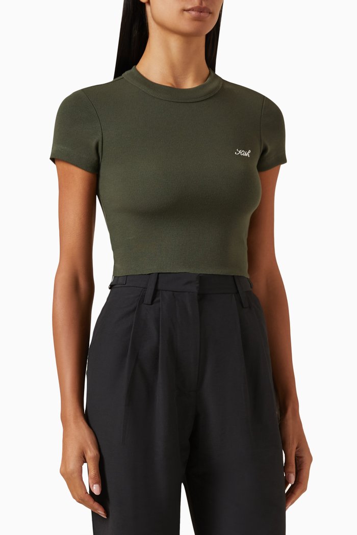 

Mulberry Tee II T-shirt in Soft Ribbed-fabric, Green