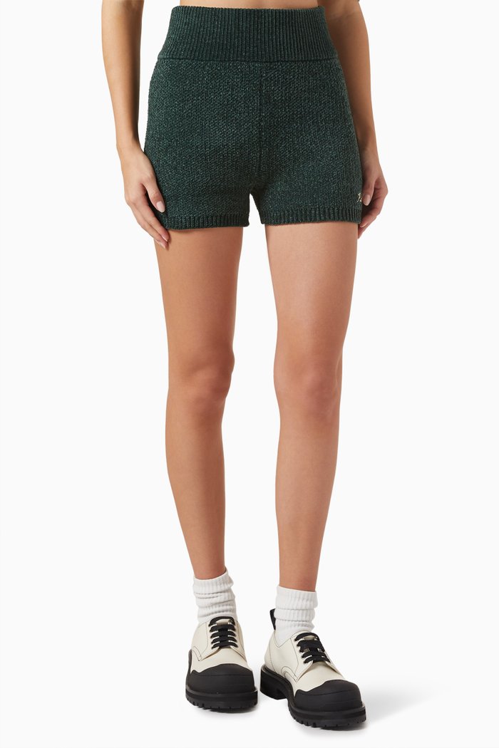

Mica Sweater Shorts in Chenille, Green