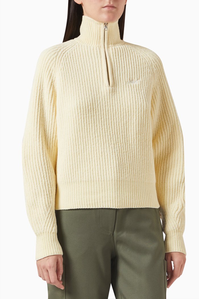 

Presley Zip-up Sweatshirt in Chenille, Yellow