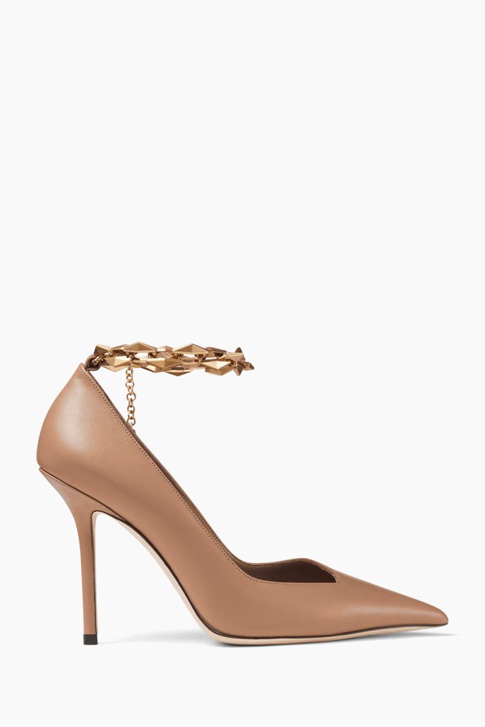 

Diamond Talura 100 Pumps in Calfskin Leather, Brown