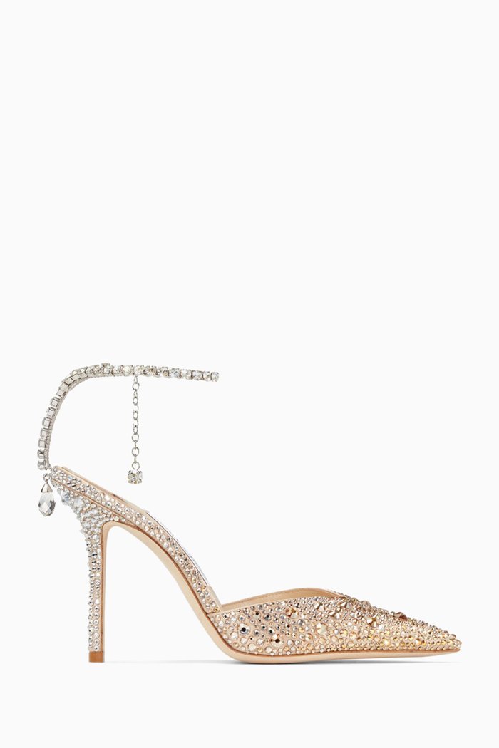 

Saeda 100 Crystal-embellished Pumps in Satin, Multicolour