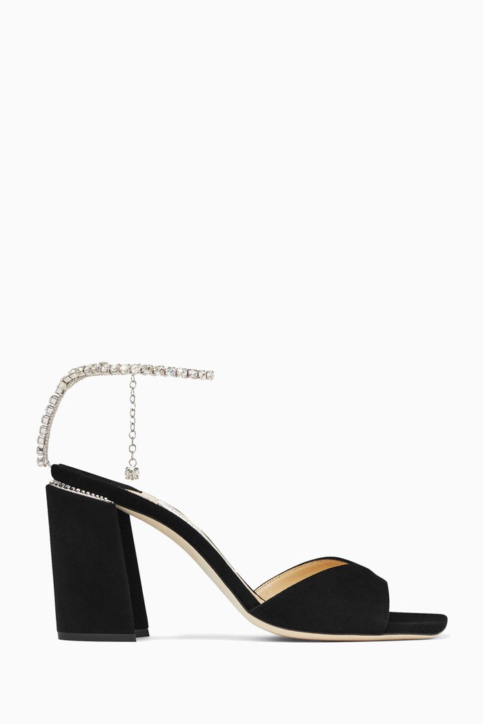 

Saeda 85 Sandals in Suede, Black