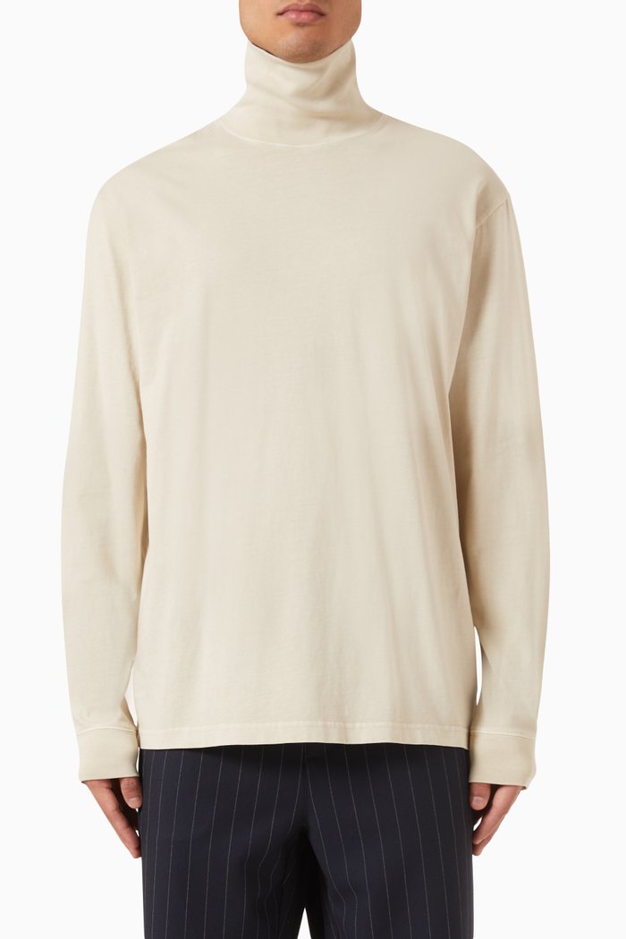 

Kith Cortland Turtleneck Sweatshirt in Cotton-jersey, Neutral